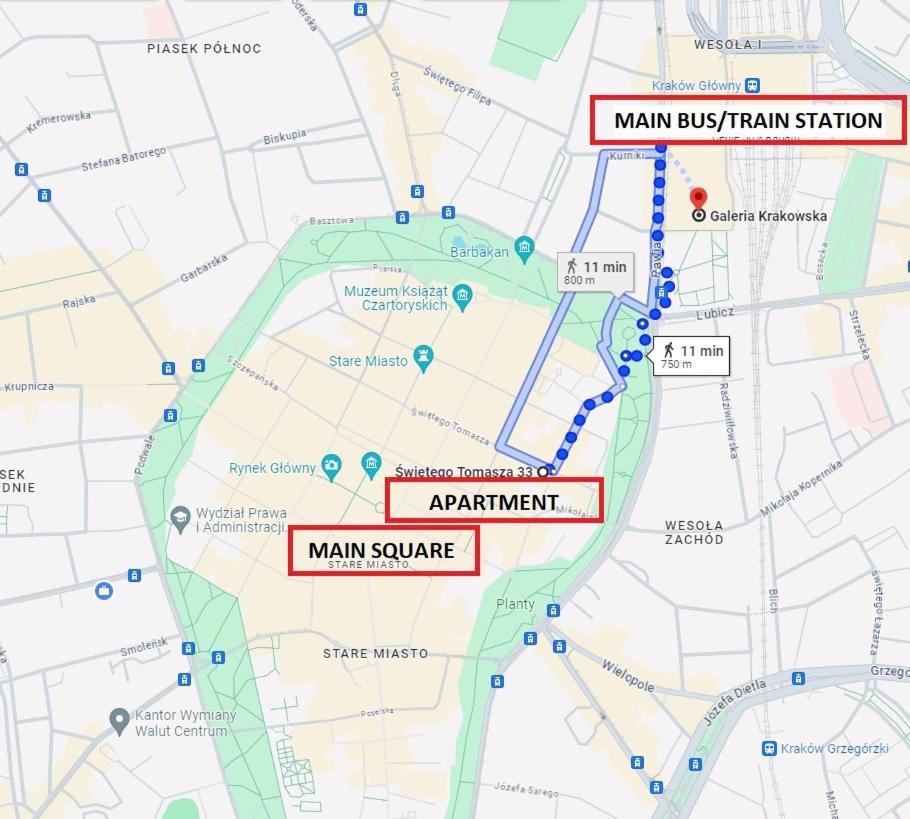 2 Bedroom Apartment, Heart Of Krakow Tomasza St المظهر الخارجي الصورة